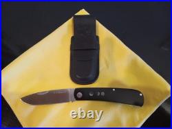 A. G. RUSSELL Vintage PocketKnife. Smooth Black Micarta withinlays. 8CR13MOV Blade
