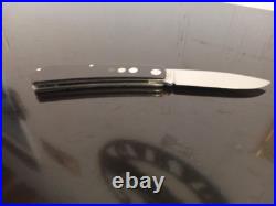 A. G. RUSSELL Vintage PocketKnife. Smooth Black Micarta withinlays. 8CR13MOV Blade