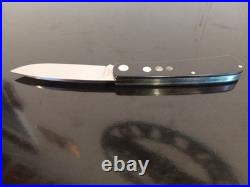 A. G. RUSSELL Vintage PocketKnife. Smooth Black Micarta withinlays. 8CR13MOV Blade