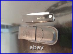 A. G. RUSSELL Vintage PocketKnife. Smooth Black Micarta withinlays. 8CR13MOV Blade