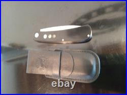 A. G. RUSSELL Vintage PocketKnife. Smooth Black Micarta withinlays. 8CR13MOV Blade