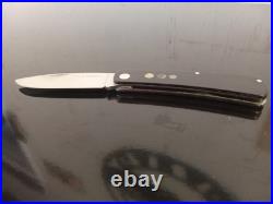 A. G. RUSSELL Vintage PocketKnife. Smooth Black Micarta withinlays. 8CR13MOV Blade