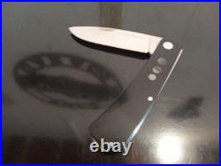 A. G. RUSSELL Vintage PocketKnife. Smooth Black Micarta withinlays. 8CR13MOV Blade