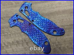 ALIEN Flamed FRAG Cnc milled Titanium scales for Spyderco MANIX 2