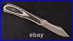 Aaron Frederick Trash Panda Slip Joint 3.5 AEB-L Black and White G-10 Handmade
