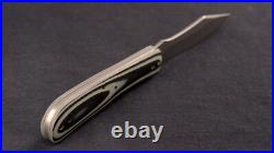 Aaron Frederick Trash Panda Slip Joint 3.5 AEB-L Black and White G-10 Handmade
