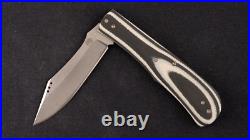 Aaron Frederick Trash Panda Slip Joint 3.5 AEB-L Black and White G-10 Handmade