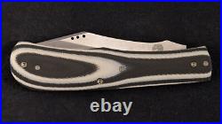 Aaron Frederick Trash Panda Slip Joint 3.5 AEB-L Black and White G-10 Handmade