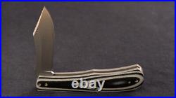 Aaron Frederick Trash Panda Slip Joint 3.5 AEB-L Black and White G-10 Handmade