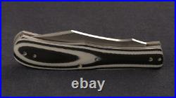 Aaron Frederick Trash Panda Slip Joint 3.5 AEB-L Black and White G-10 Handmade