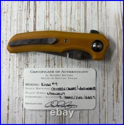 Adam Richey Custom Knives Khan #4 OD Green/Westy Micarta Magnacut