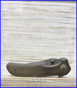 Adam Richey Custom Knives Khan #4 OD Green/Westy Micarta Magnacut