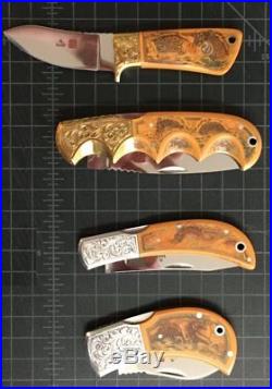 Al Mar 13 Knives Artist Proof Set All Engraved (valade) & Scrimshawed (schulte)