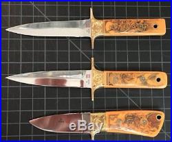 Al Mar 13 Knives Artist Proof Set All Engraved (valade) & Scrimshawed (schulte)