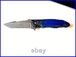 Alan Folts Custom Knife Inertia Tanto Style G10 Linerlock Flipper Pre Owned New