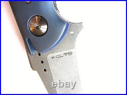 Alan Folts Custom Knife Inertia Tanto Style G10 Linerlock Flipper Pre Owned New