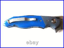 Alan Folts Custom Knife Inertia Tanto Style G10 Linerlock Flipper Pre Owned New