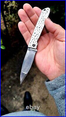Alien Knives USA Custom Handmade Raza Folding Knife CPM154 Blade 6AL4V Titanium