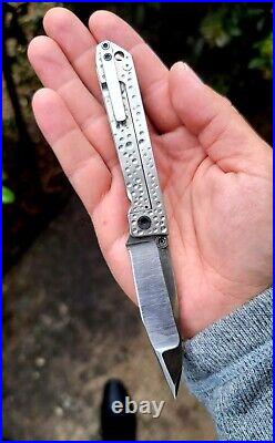 Alien Knives USA Custom Handmade Raza Folding Knife CPM154 Blade 6AL4V Titanium