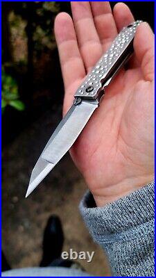Alien Knives USA Custom Handmade Raza Folding Knife CPM154 Blade 6AL4V Titanium