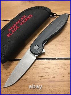 American Blade Works folder Model 1 Black G10 S35VN