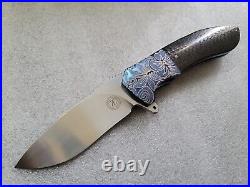 Andre Thorburn Knives L50F, Hand Satin Blade, Engraved Bolsters, Carbon Fiber