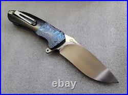 Andre Thorburn Knives L50F, Hand Satin Blade, Engraved Bolsters, Carbon Fiber