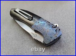 Andre Thorburn Knives L50F, Hand Satin Blade, Engraved Bolsters, Carbon Fiber