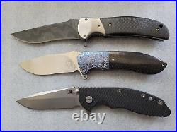 Andre Thorburn Knives L50F, Hand Satin Blade, Engraved Bolsters, Carbon Fiber