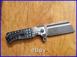 Andre deVilliers Blue Battle Cleaver carbon fiber Full Dress ADV Tactical Knife