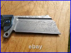 Andre deVilliers Blue Battle Cleaver carbon fiber Full Dress ADV Tactical Knife