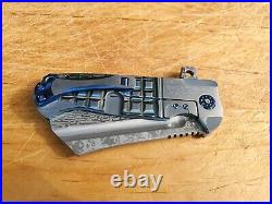 Andre deVilliers Blue Battle Cleaver carbon fiber Full Dress ADV Tactical Knife