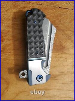 Andre deVilliers Blue Battle Cleaver carbon fiber Full Dress ADV Tactical Knife