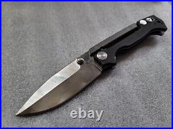 Andrew Demko Custom AD15 1-Off, Polished Twist Damasteel, CF Scales, 3.75 Knife