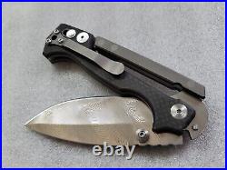 Andrew Demko Custom AD15 1-Off, Polished Twist Damasteel, CF Scales, 3.75 Knife