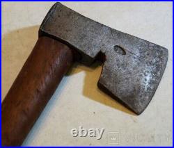 Antique Cleaver Austro Hungarian Axe Metal Wood Marked Collector Rare Old 19th