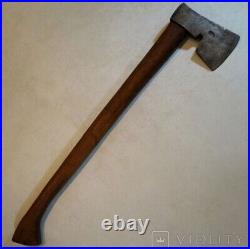 Antique Cleaver Austro Hungarian Axe Metal Wood Marked Collector Rare Old 19th