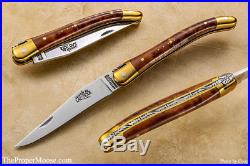 Authentic 9cm Forge de Laguiole Pocket Knife Thuya Burl Best Pocket Knife in