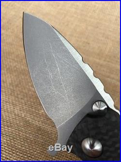 Authentic DIREWARE HYPER 90 Flipper Folding Custom Knife Carbon Fiber Ti M390