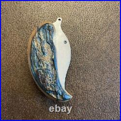 B. MERRY STUDIO CUSTOM USA ALASKAN POCKET FOLDING Ulu knife Rare Blue Mammoth