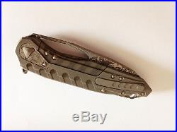 B005121 Marfione Clone Custom Sigil Damascus Blade TC4 Titanium Handle EDC Knife