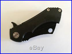 B005130 A Big Rad D2 Blade Cleaver Titanium Handle Flipper Butcher Folding Knife