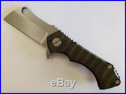 B005131FullSize Big Rad D2 Cleaver Titanium Handle Flipper Butcher Folding Knife