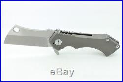 B005132 Samier Cleaver Big Rad D2 &Titanium Handle Flipper Butcher Folding Knife