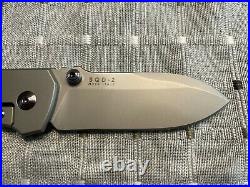 BRNLY SQD-2 Bead Blast M390 Blade, Carbon Fiber & Titanium Framelock Knife NEW