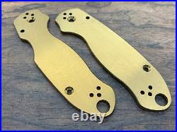 BRONZE Anodized Stone washed Titanium Scales for Spyderco Para 3