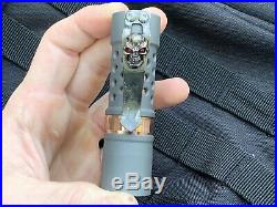 Barrel Flashlight Titanium And Copper With Steel Flame Hardness Clip