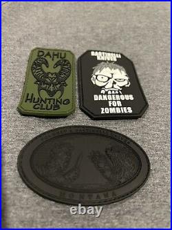Bastinelli Customs Knives Swag Pack Hank Patches Stickers Ranger Eye Molle Clip