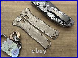 Battleworn TOPO engraved Titanium Scales for Benchmade Bugout 535