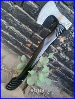Bearded Damascus Steel Handcrafted axe